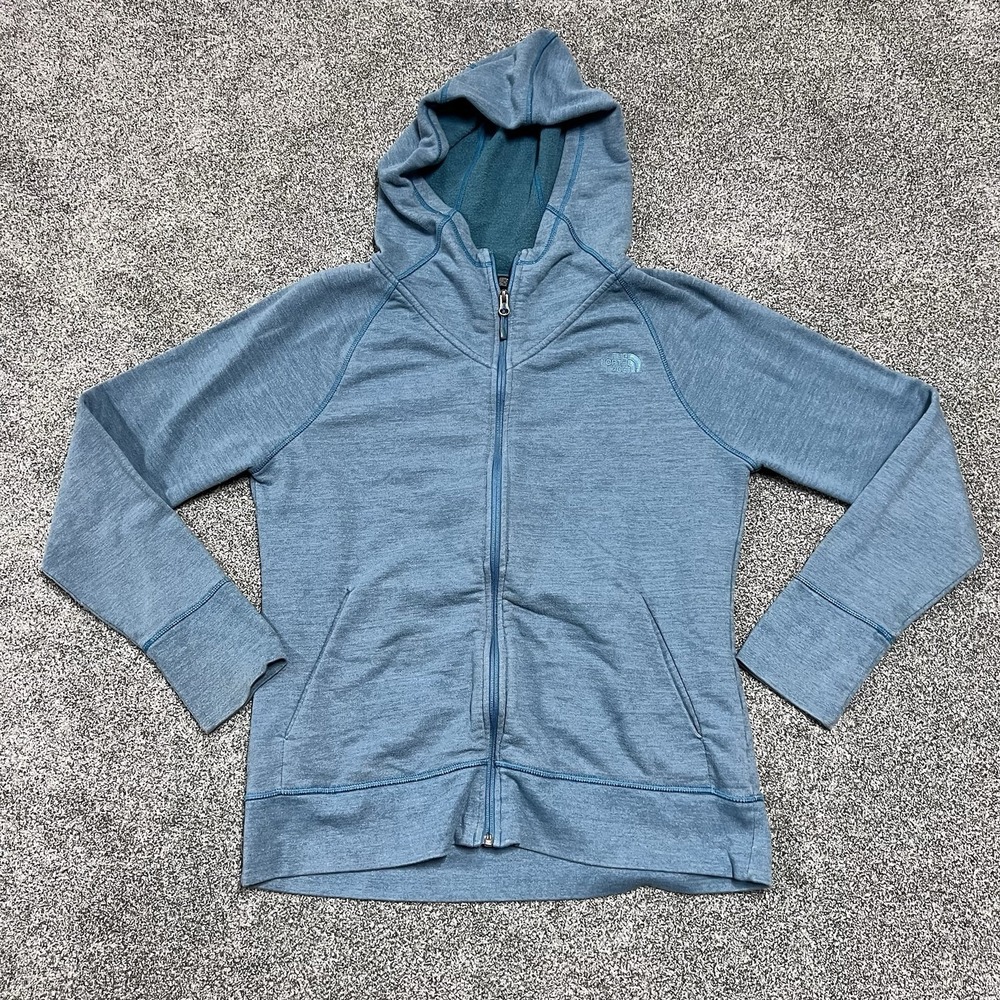 The North Face Full Zip Hoodie Womens XL Blue Heather Sweatshirt
